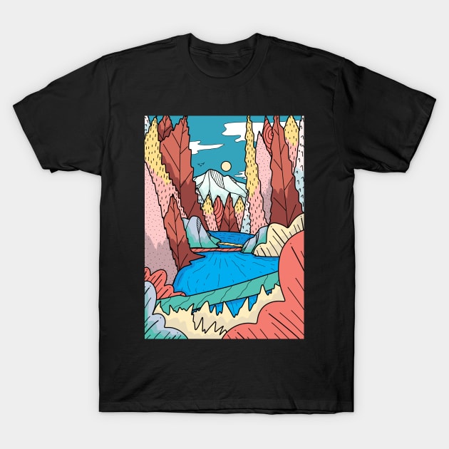 A view downstream T-Shirt by Swadeillustrations